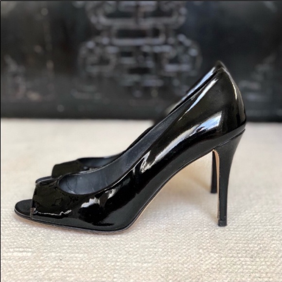 Stuart Weitzman black patent heels size 8.5 - Picture 1 of 5